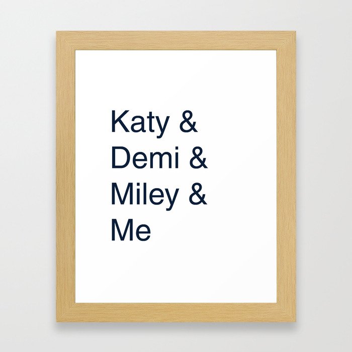 Katy, Demi, Miley Crew Framed Art Print