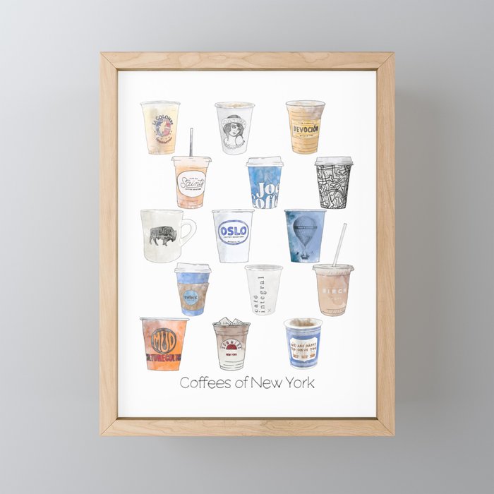 Coffees of New York Framed Mini Art Print