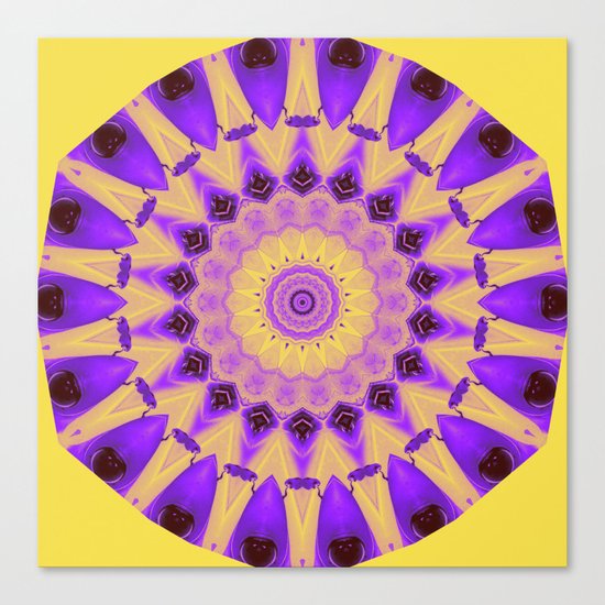 Bold Purple and Yellow Mandala Canvas Print