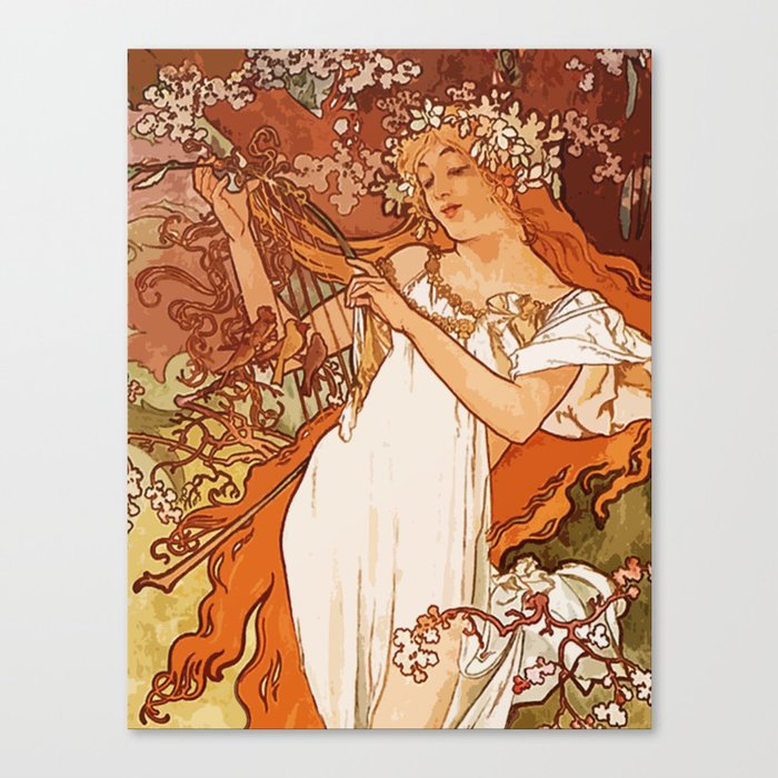 Alphonse Mucha Art Nouveau Lad Art Print by Viktorius Art
