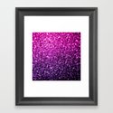 Purple Pink Ombre Glitter Sparkles Shower Curtain By