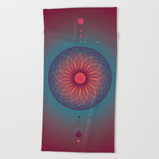 mystical circle 1 Beach Towel
