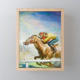 The Horse Race by Newell Convers Wyeth Framed Mini Art Print