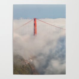 Golden Gate in Fog Poster