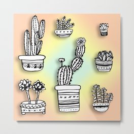 Succulents & Cactus Metal Print