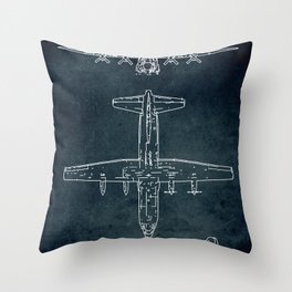 LOCKHEED C-130 HERCULES - First flight 1954 Throw Pillow