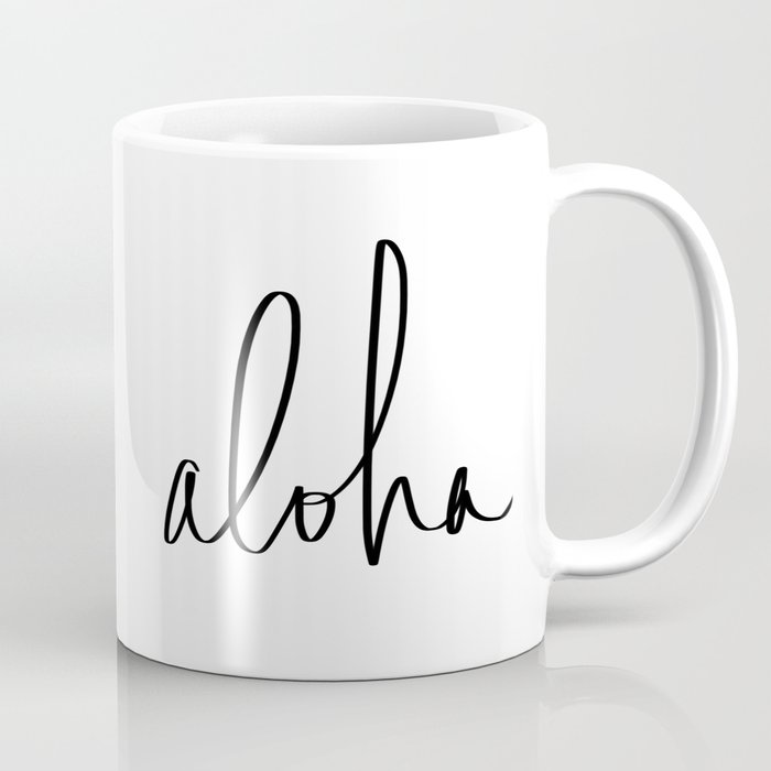 Aloha Hawaii Typography Coffee Mug
