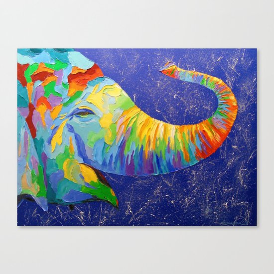 Smiling elephant Canvas Print