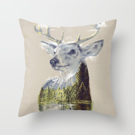 Mo'deer' Nature Throw Pillow