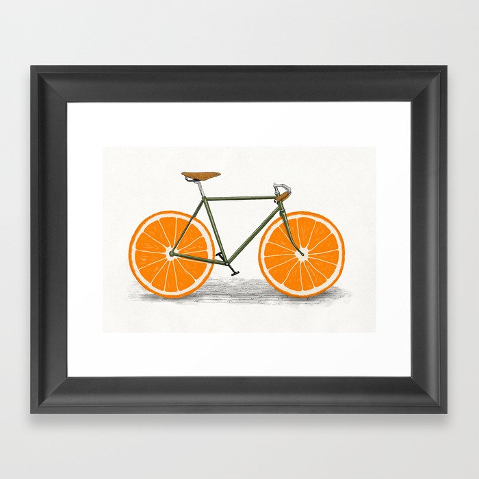 Zest (Orange Wheels) Framed Art Print
