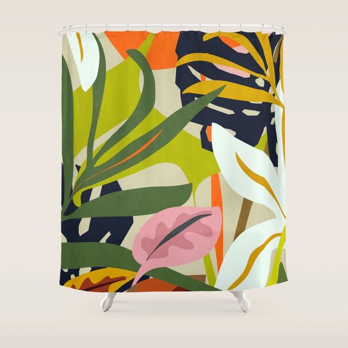 Jungle Abstract 2 Shower Curtain by ThingDesign Society6