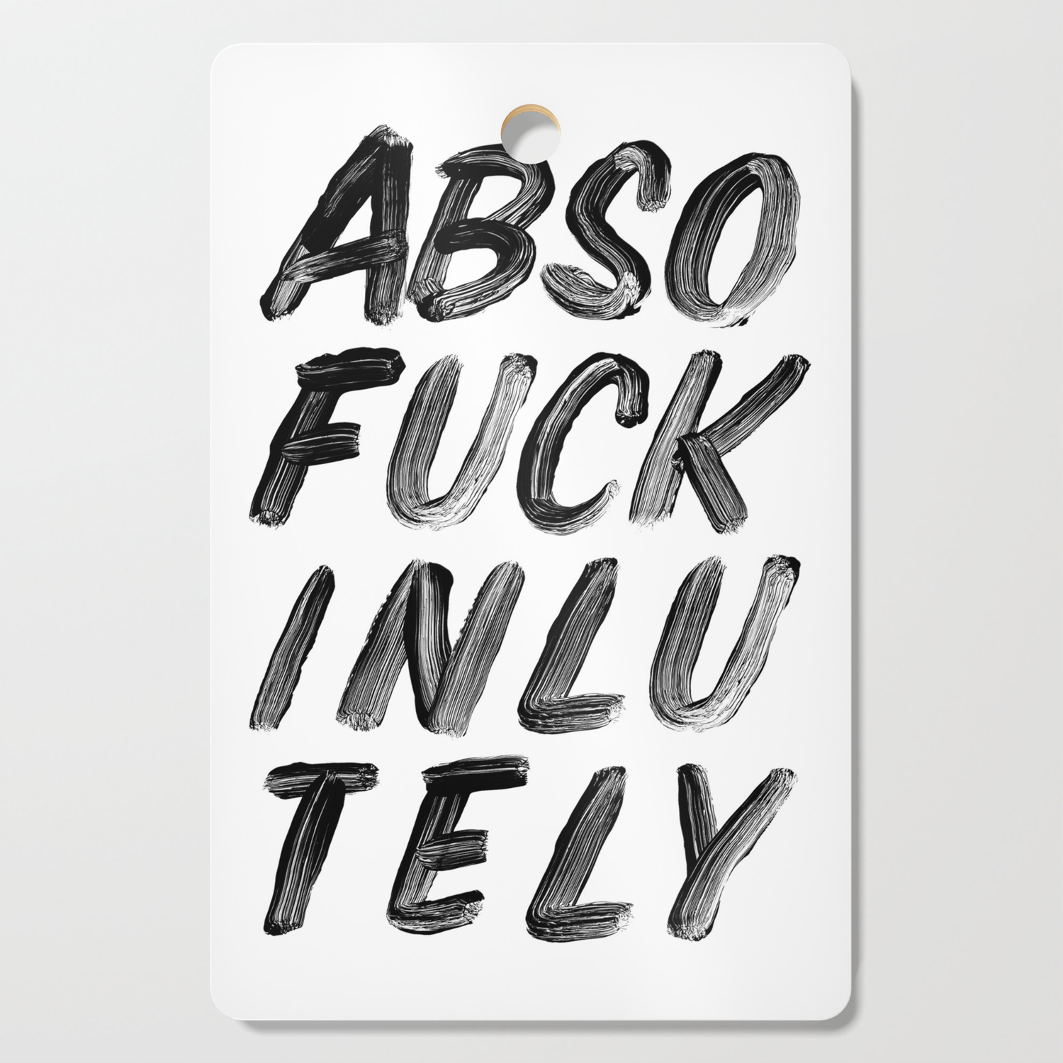 Absolutely Monochrome Typography Poster In Black And White Black