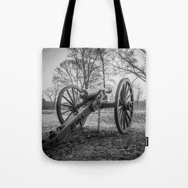Spotsylvania Virginia Historic Artillery Black and White Fine Art Photography Civil War Tote Bag