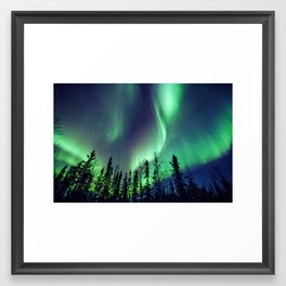 Northern Lights in Yellowknife Framed Art Print