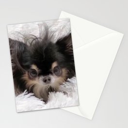 Little And Adorable Black And Beige Doggy Stationery Card