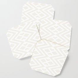 Cream and White Geometric Diamond Shape Pattern 2 Pairs 2022 Popular Colour Twinkle Twinkle 0355 Coaster