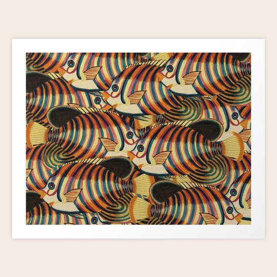Crowd Fish 2 Art Print