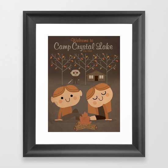 welcome to camp crystal lake Framed Art Print