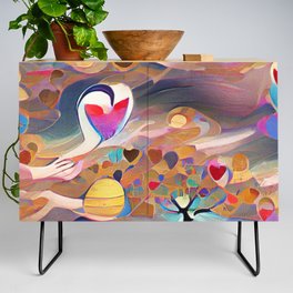 In a World of Love & Kindness Credenza
