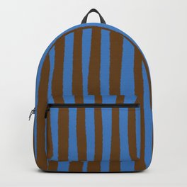 Blue & Brown Stripes  Backpack | Graphicdesign, Pop Art, Tufts, Pattern, Blue, College, Brown, Digital, Alumna, Stripes 