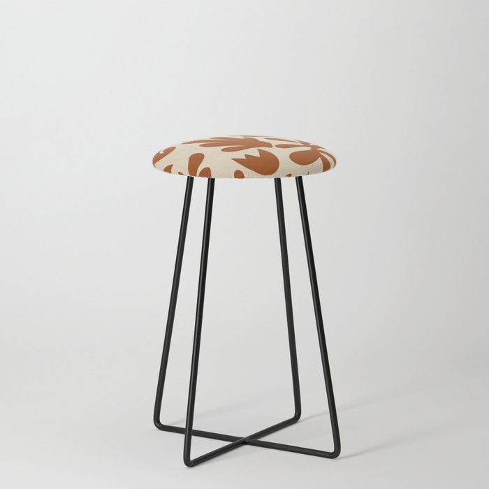 Matisse cutouts burnt orange Counter Stool