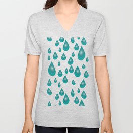 RainDrops V Neck T Shirt