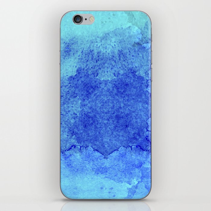 Ocean Tides Turquoise Indigo Navy Watercolors iPhone Skin