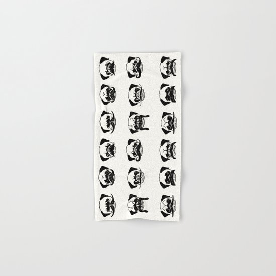 Moustaches of The Pug Hand & Bath Towel