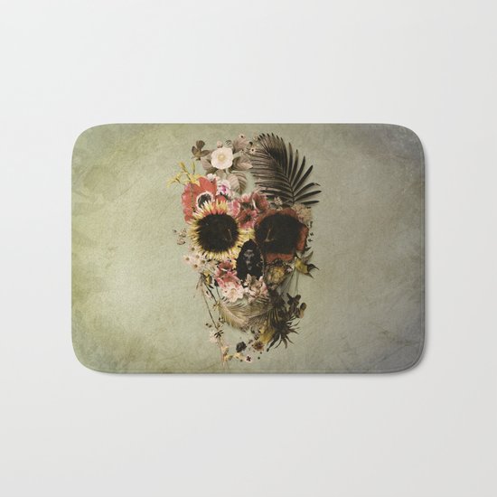 Garden Skull Light Bath Mat
