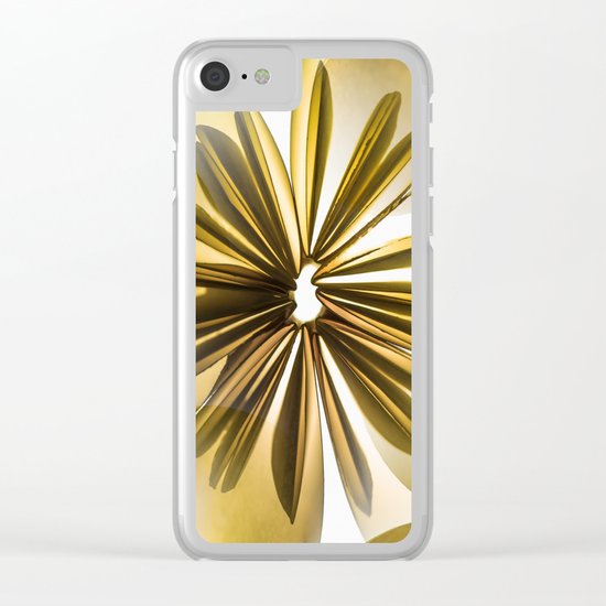 Retro Shiny Flowers Clear iPhone Case