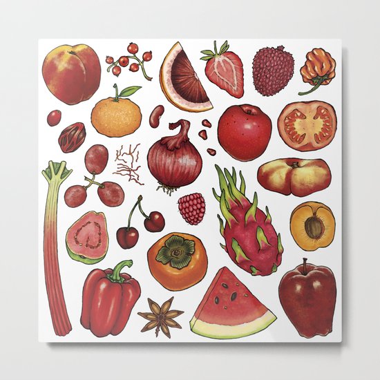 Red Food Metal Print