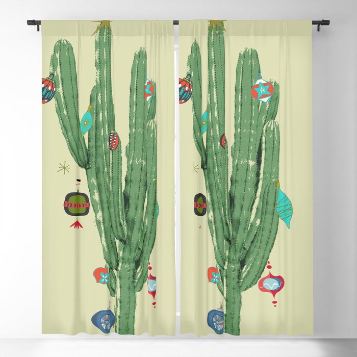 Cactus Christmas Tree 1.0 Blackout Curtain