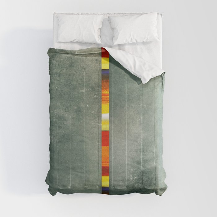 Color Strip Abstract One Comforter