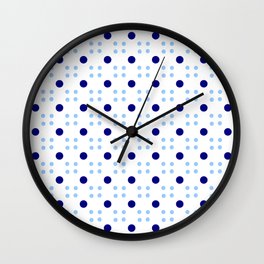 new polka dot 21 - blue Wall Clock