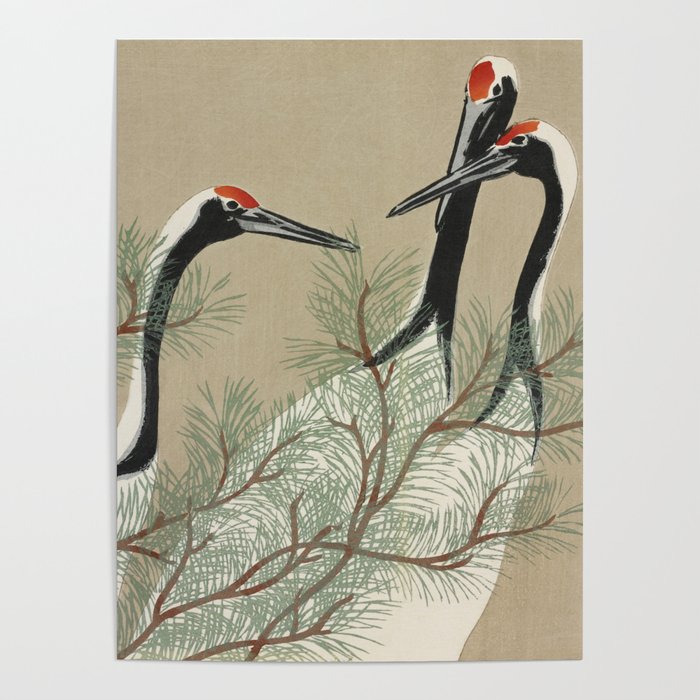 Cranes from Momoyogusa Poster