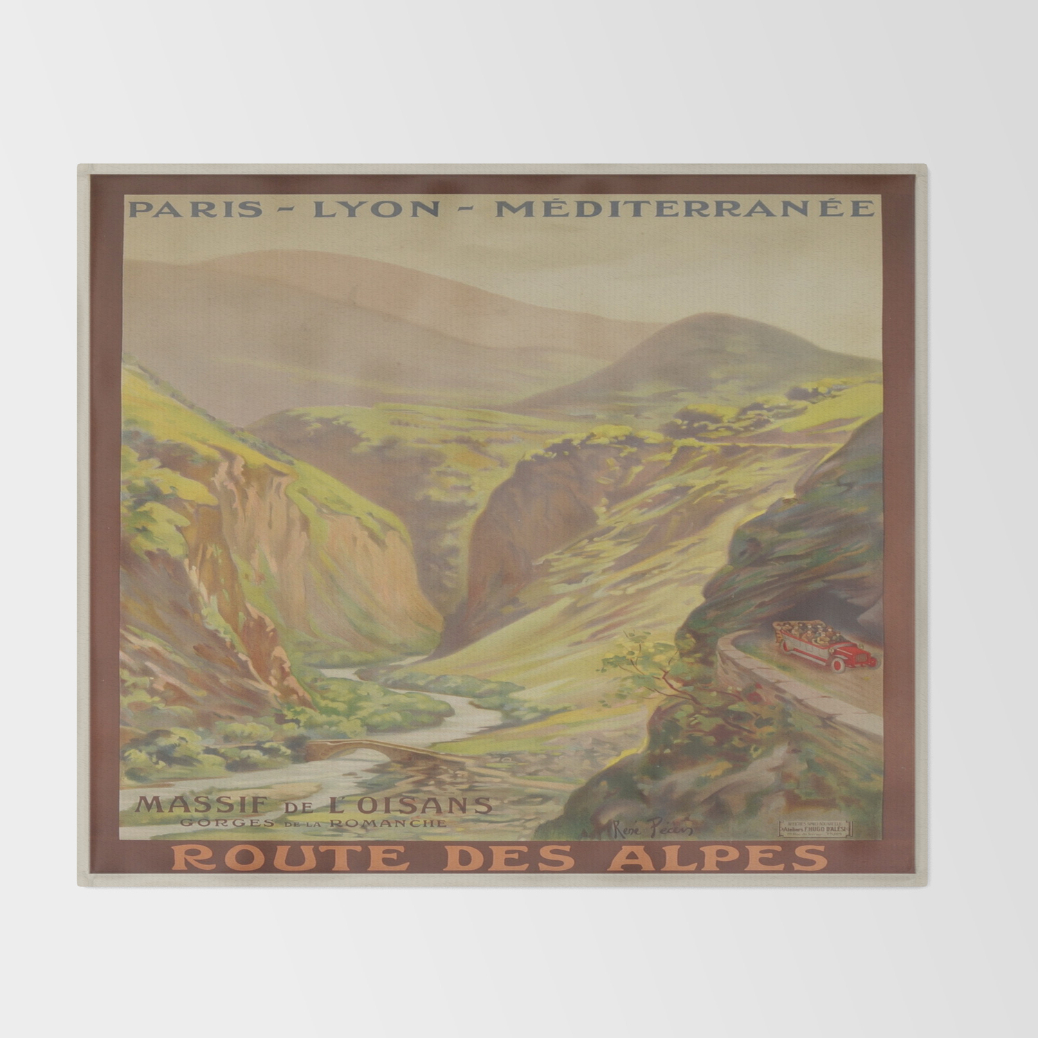 Vintage poster - Route des Alpes, France Throw Blanket