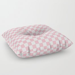 Coral Checkerboard Pattern Floor Pillow