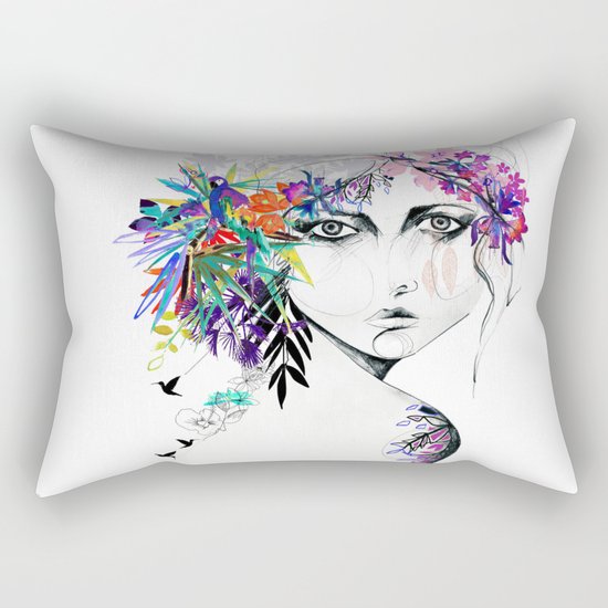 Exotic Girl Rectangular Pillow