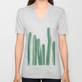 Cactus Painting Design - Cacti Design - Tall Cactus Design V Neck T Shirt