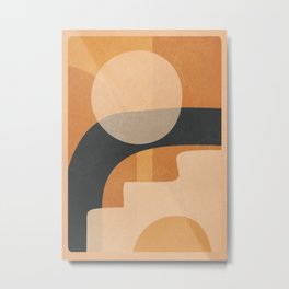 Modern Abstract Minimal Shapes 78 Metal Print