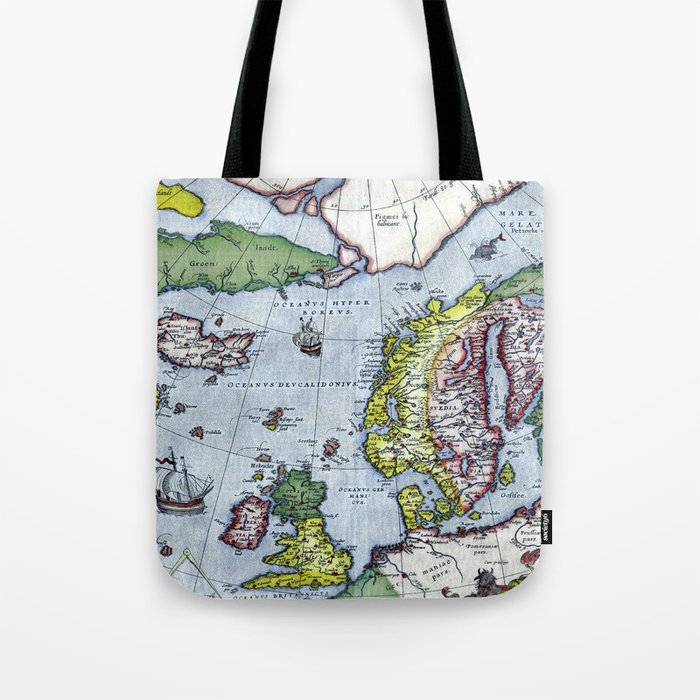 Map of Northern Europe - Ortelius - 1570 vintage pictorial map  Tote Bag