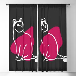 Wondering cat Blackout Curtain