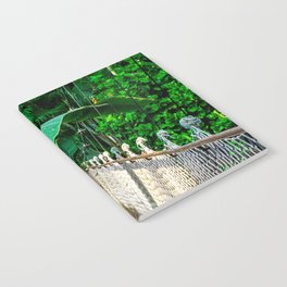 Brazil Photography - Tropical Hanging Bridge In The Rain Forest Notebook