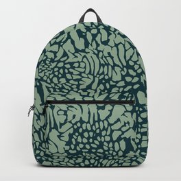 Leopard Print Pattern in Green and Teal Backpack