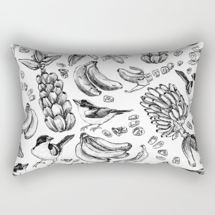 Hole Banana Birds Rectangular Pillow