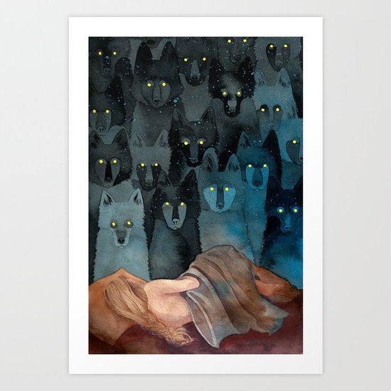 In the Company of Wolves Art Print