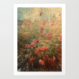 Vintage poppy field extrude Art Print