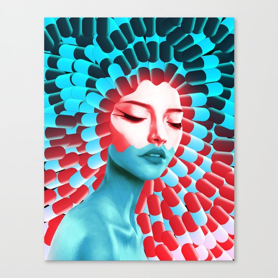 Blue pill, red pill? Canvas Print