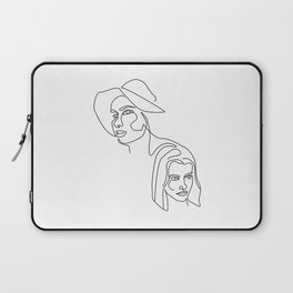 Line art woman illustration Laptop Sleeve
