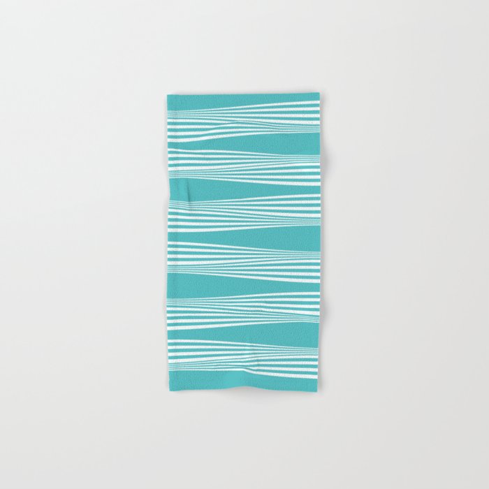 wavy stripes in aqua Hand & Bath Towel